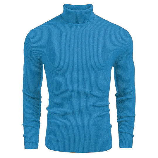 Herren Rollkragenpullover aus feinem Rippstrickmaterial