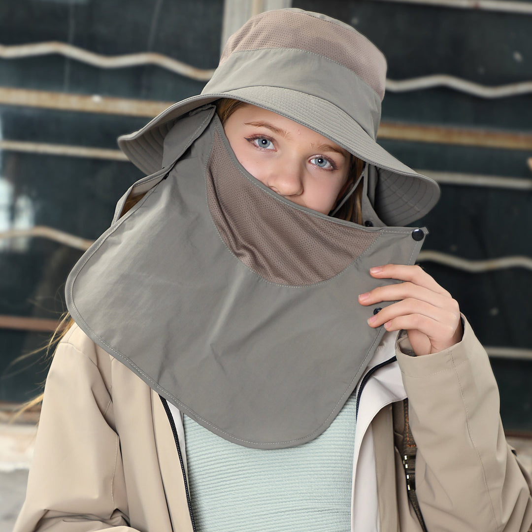 Shopnory | Vollabdeckung Gesicht Sonnenschutz Maske im Freien UV Eimer Hut