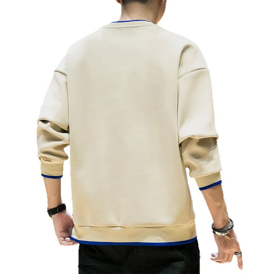 Herren Relaxed-Sweatshirt mit kontrastpaspelierten Bündchen und Clean-Rundhals Shop Nory