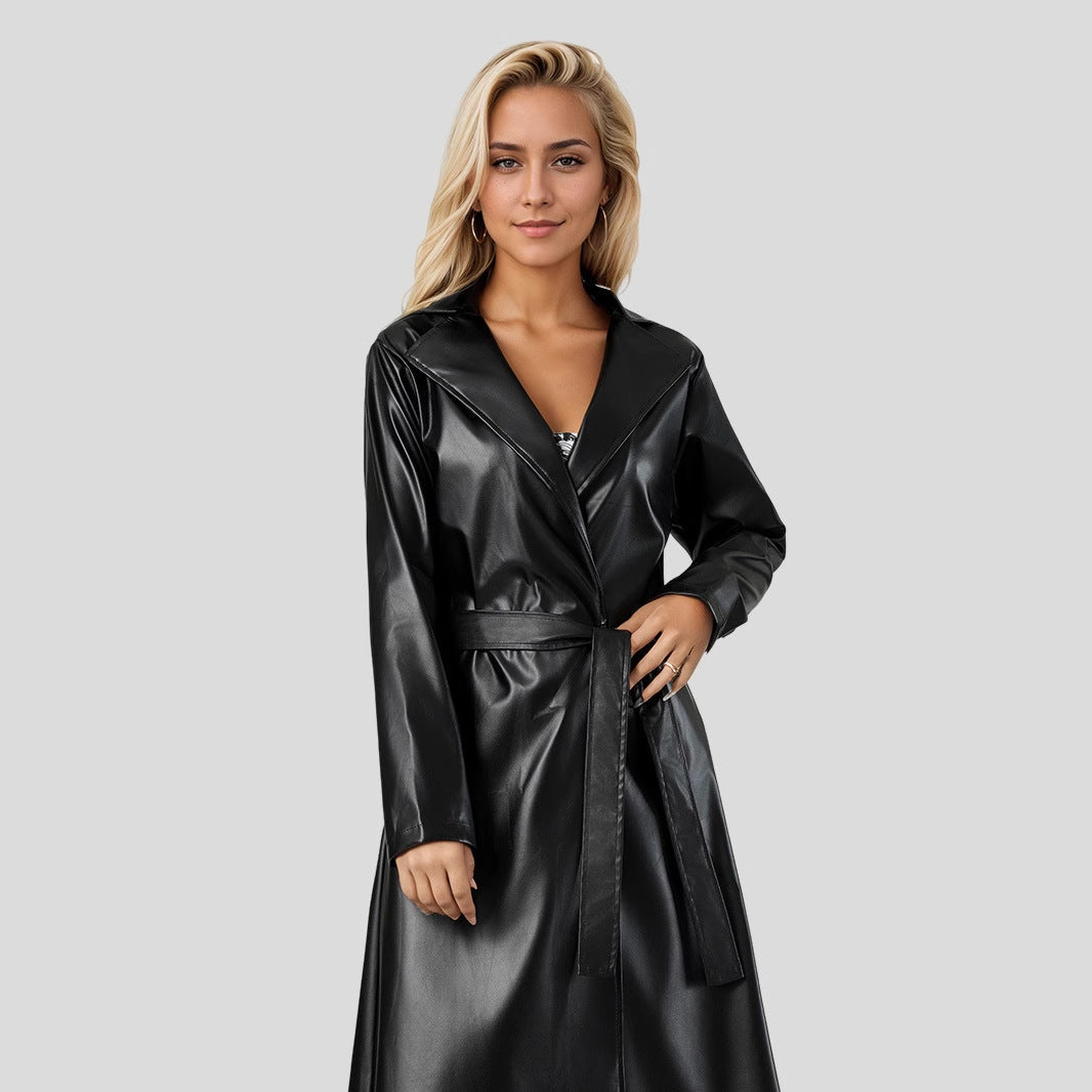 Elegante Steppjacke Damen im Trenchcoat-Stil
