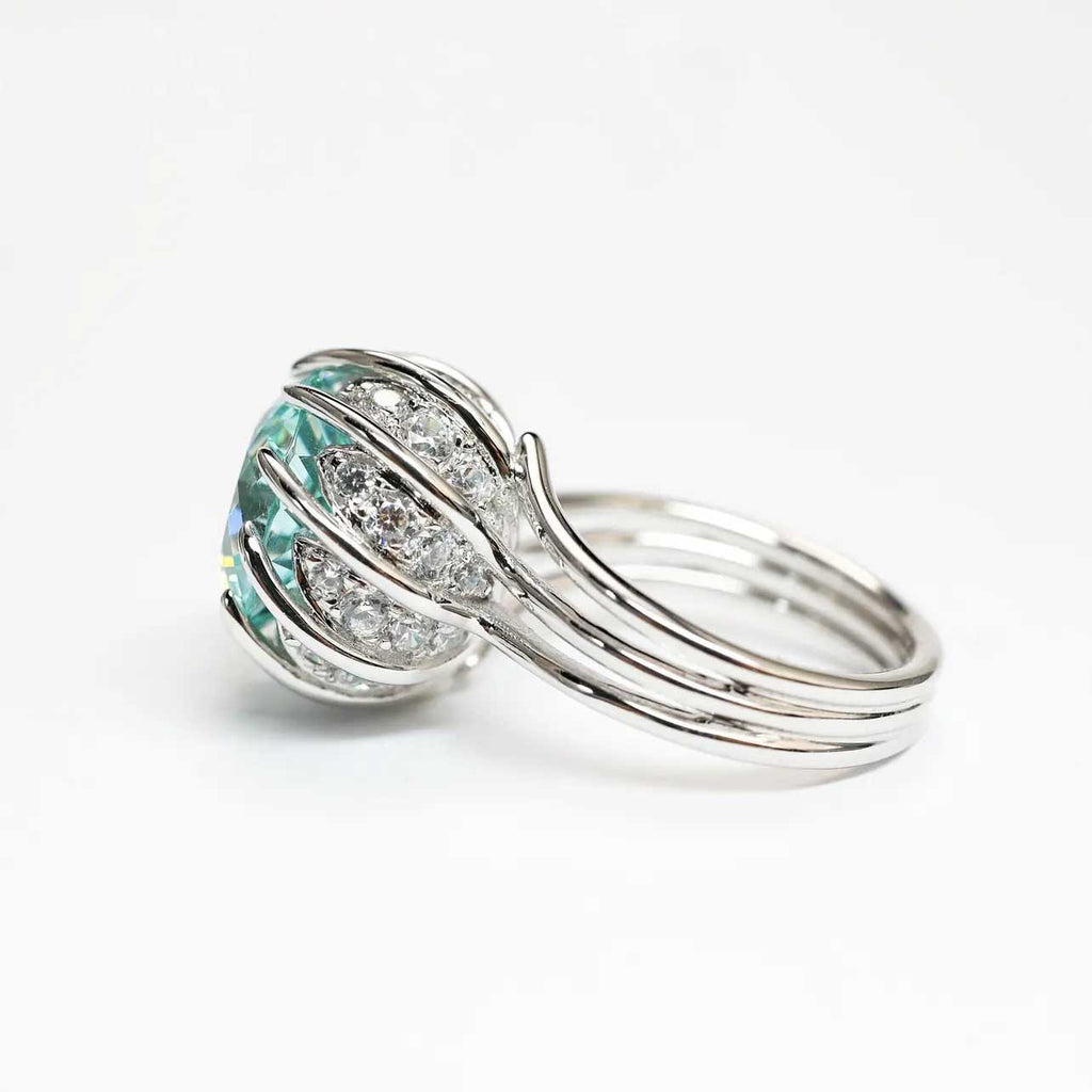 Damenring mit exquisitem, blühendem Edelsteindesign Shop Nory