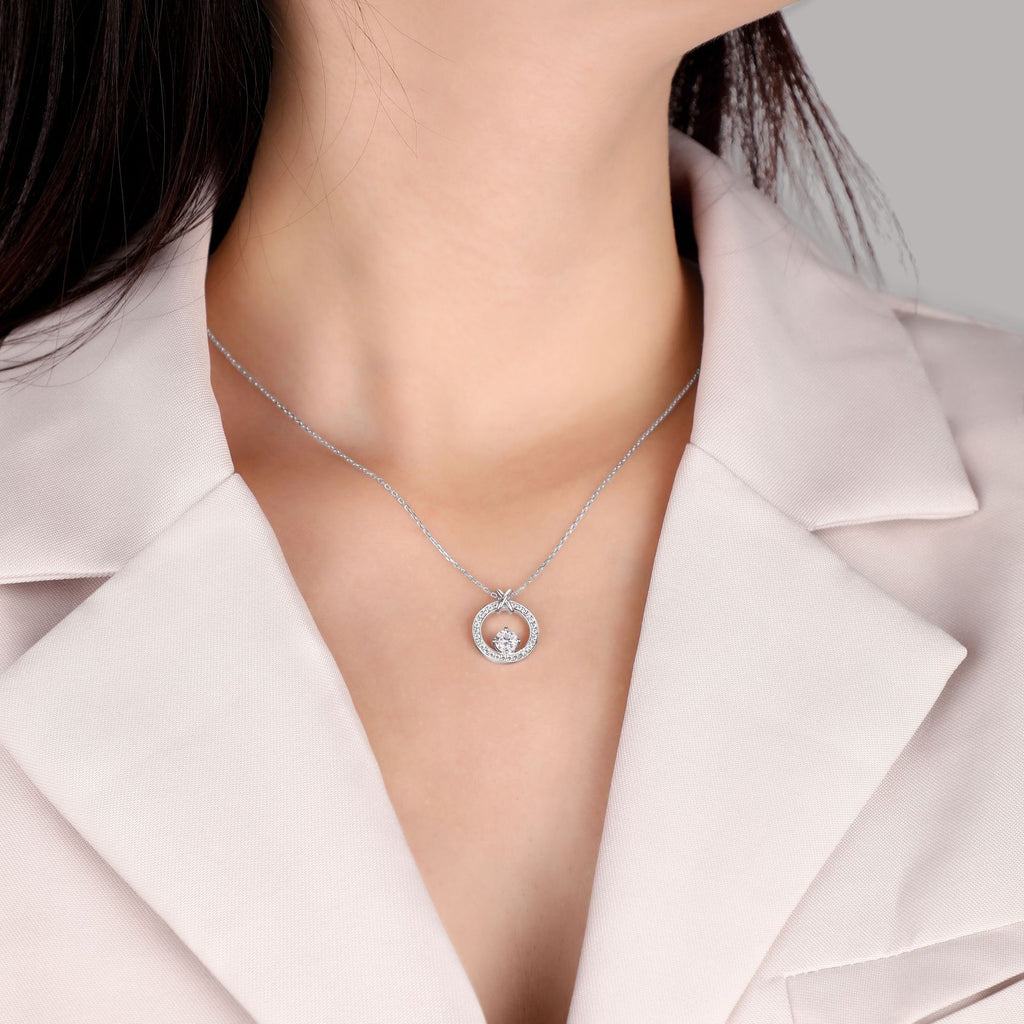 Damen Halskette mit funkelndem Zirkonia-Anhänger und stilvollem Design Shop Nory