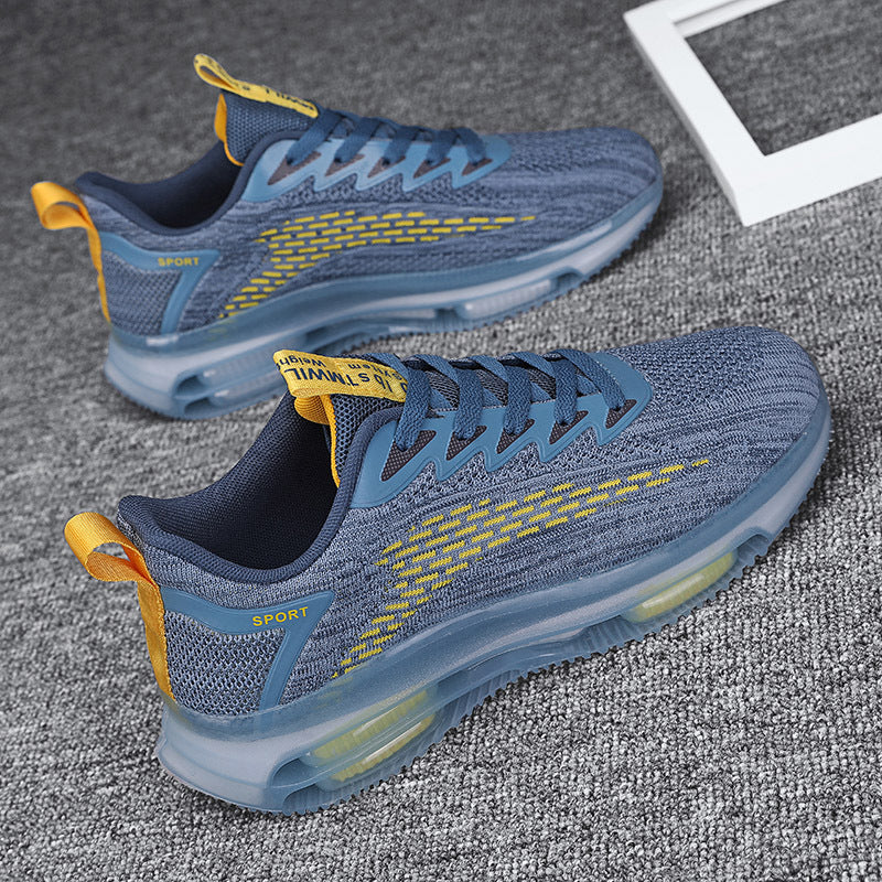 Herren Sichtbar luftgepolsterte Running-Sneaker mit Dual-Air-Kammer und atmungsaktivem Strickoberteil Shopy Nory