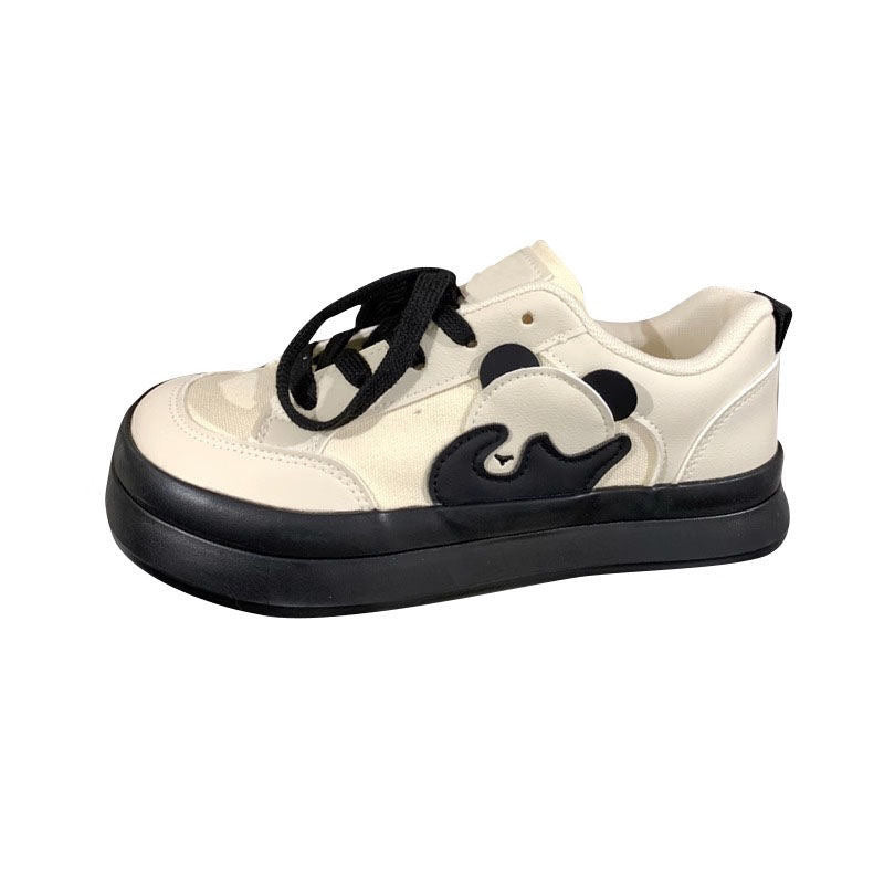 Damen Retro-Canvas-Plateau-Sneaker mit markanter Gummisohle und Logo-Detail Shop Nory