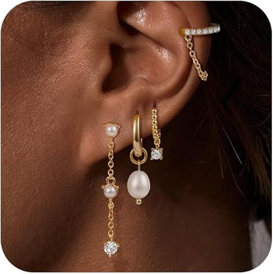 Damen Ohrstecker mit elegantem Kettendesign Shop Nory