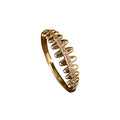Damen eleganter Ring im trendigen Blattdesign mit funkelnden Kristallen Shop Nory