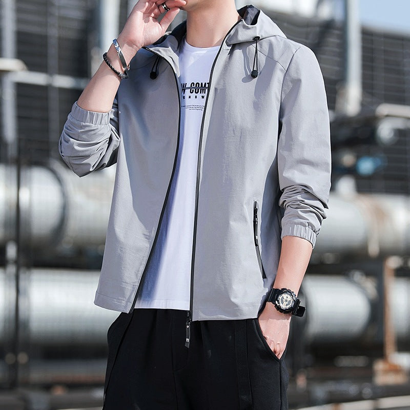 Herren Leichte Sportjacke mit Kapuze Shop Nory