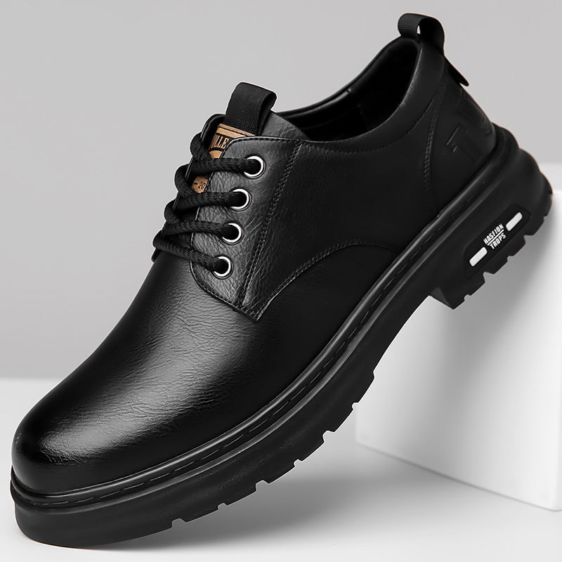 Herren Premium Leder Schnürschuhe mit rutschfester Sohle