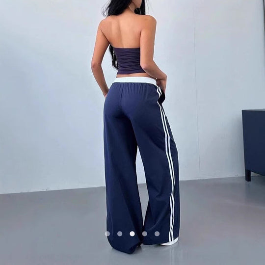 Damen Sportliche Jogginghose mit seitlichen Streifen