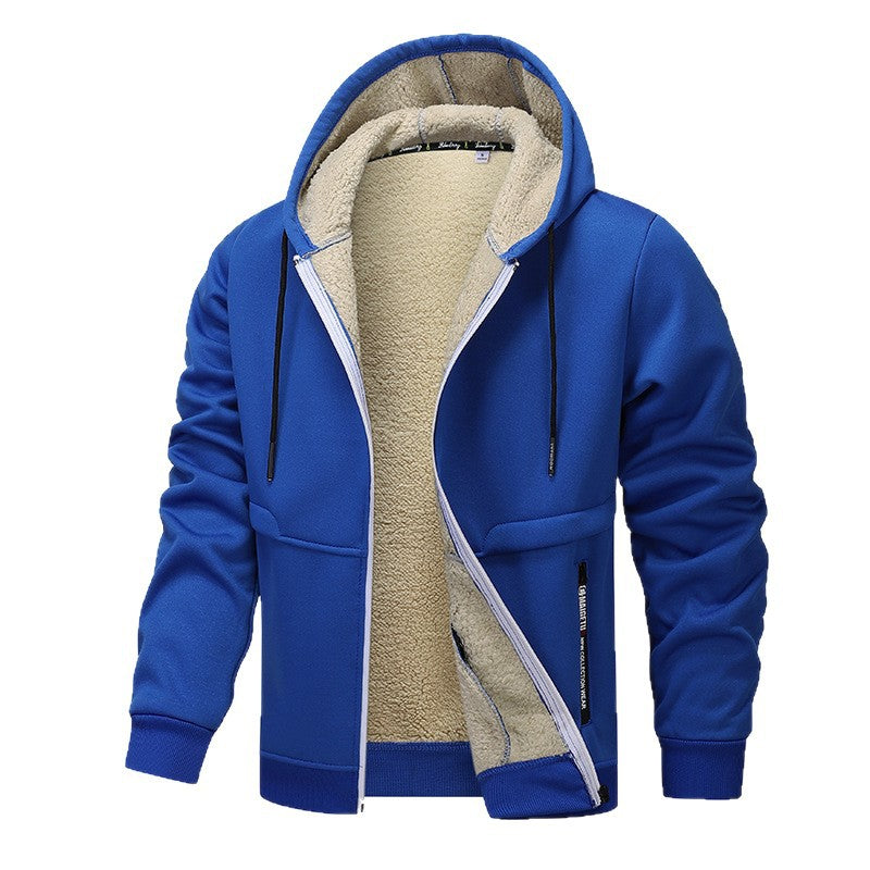 Herren Sherpa‑gefütterte Zip‑Hoodiejacke im Urban‑Casual‑Stil mit Teddyfleece‑Innenfutter Shop Nory