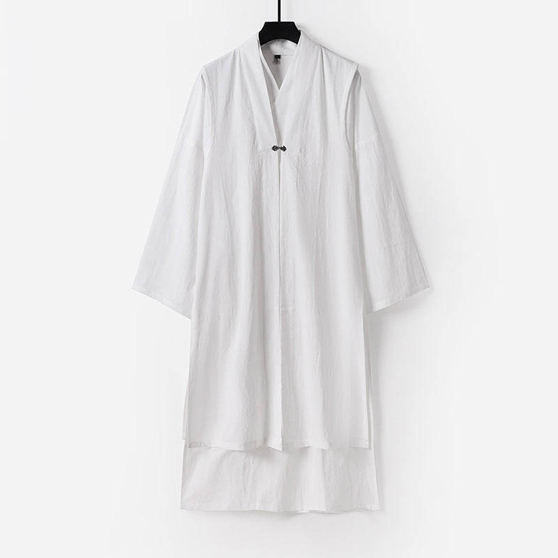 Unisex Langer Oversize-Kimono‑Mantel mit dezentem Knebelverschluss und weiter Silhouette Shop Nory