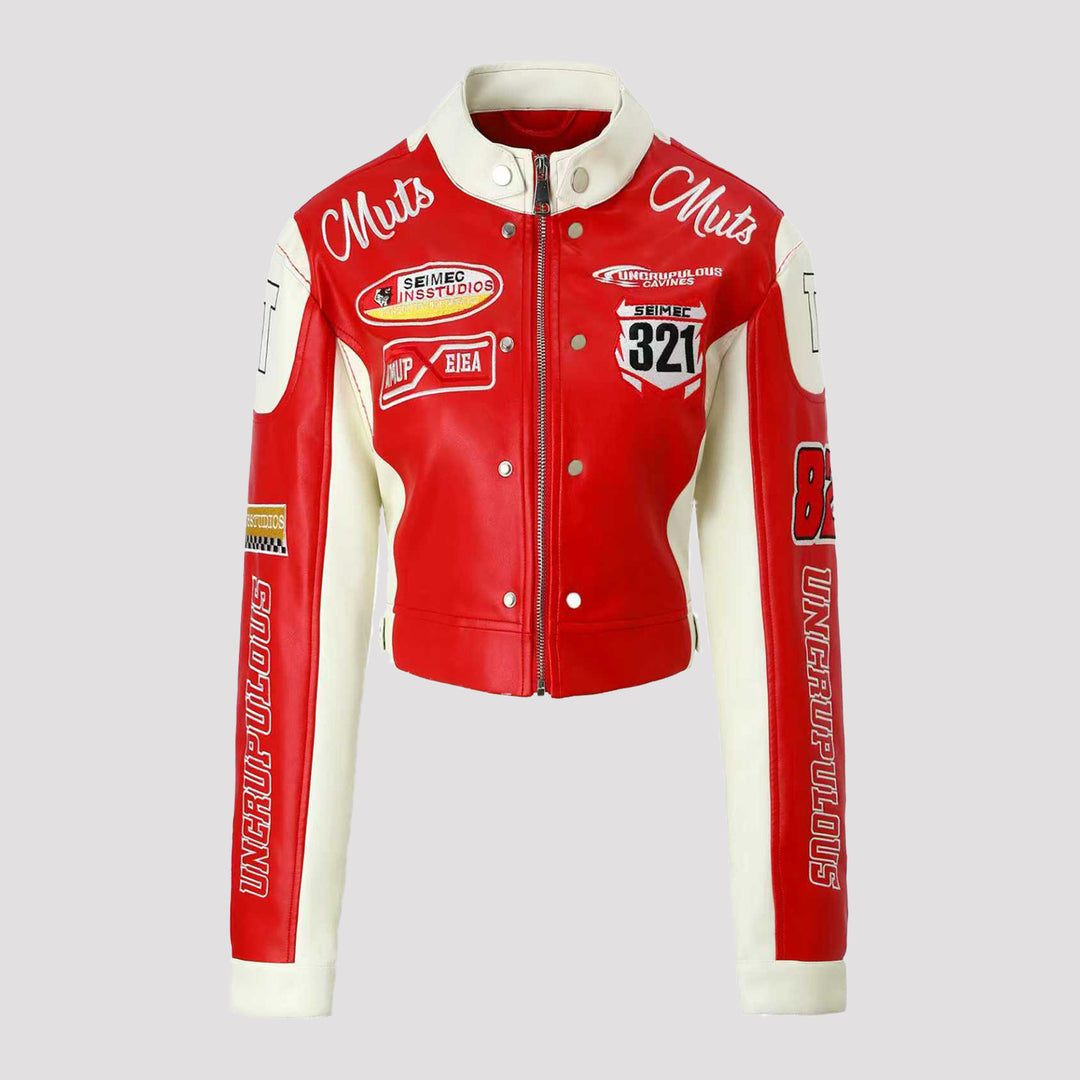 Damen Racer-Bikerjacke im Retro-Motorsport-Look Shop Nory