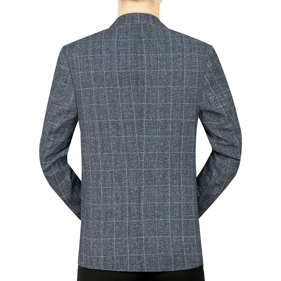 Herren Modernes Einreihiges City-Blazer mit aufgesetzten Taschen und leichter Halbfütterung Shop Nory