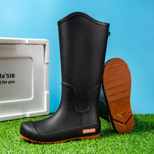 Herren Wasserdichte Vollgummi-Arbeitsstiefel mit verstärkter Zehenpartie und griffiger Profilsohle Shop Nory