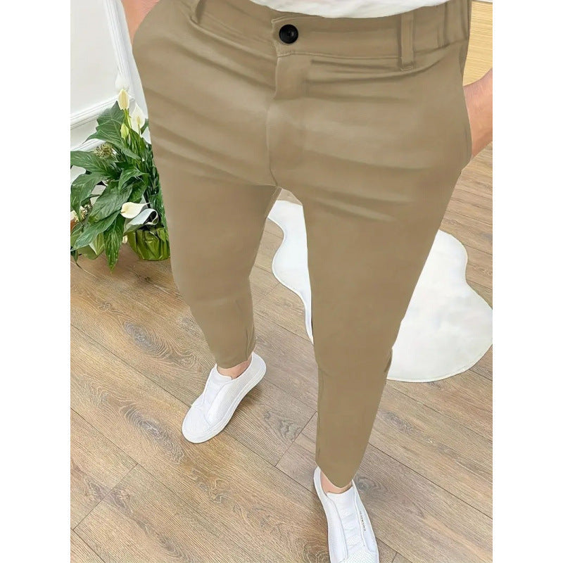 Herren Slim Fit Stoffhose mit Stretch