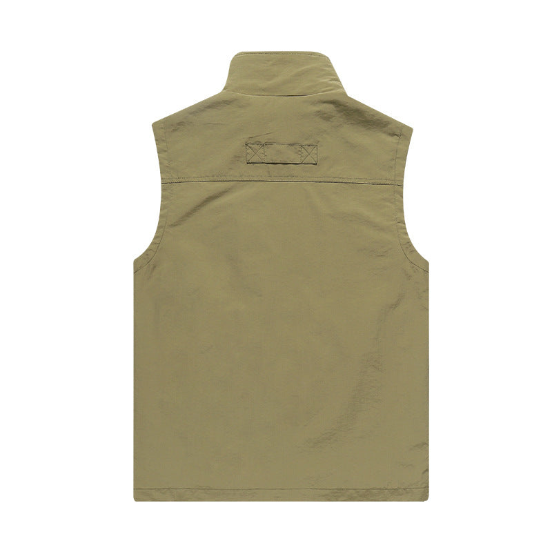 Herren Outdoor-Utility-Weste mit Mesh-Futter, wasserabweisender Nylonoberfläche und Multifunktionstaschen Shop Nory