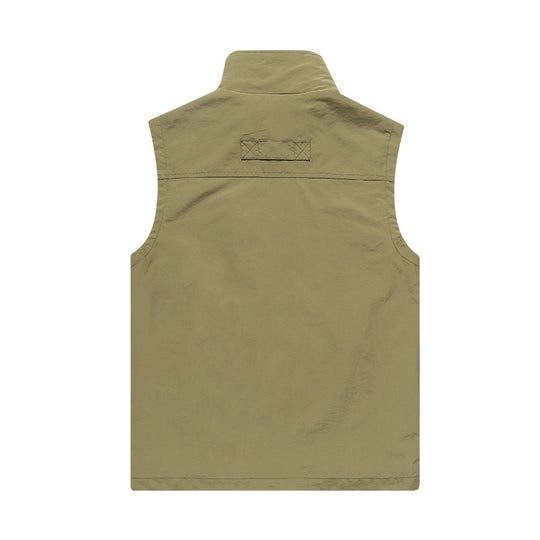 Herren Outdoor-Utility-Weste mit Mesh-Futter, wasserabweisender Nylonoberfläche und Multifunktionstaschen Shop Nory