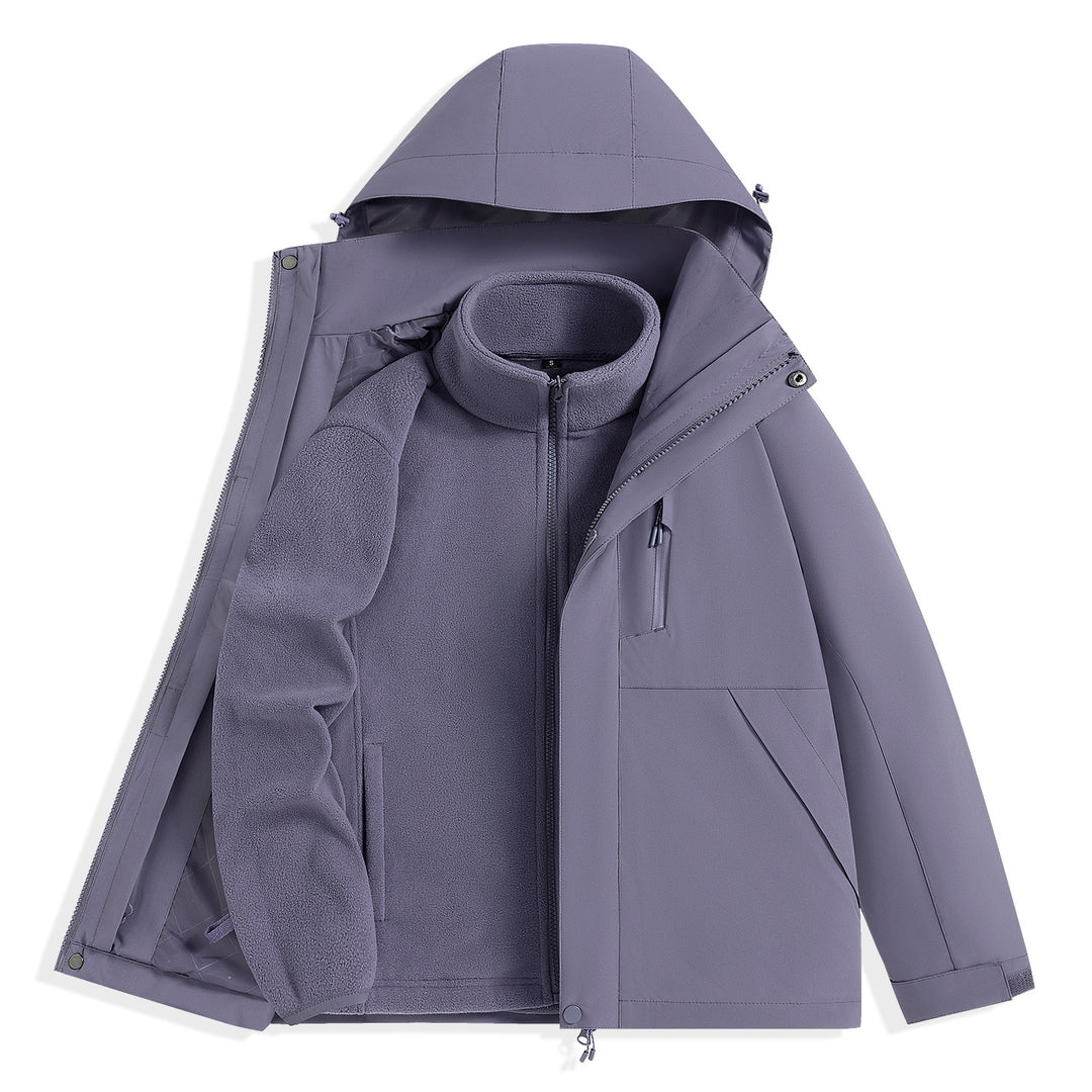Herren zweilagiger Outdoorparka mit herausnehmbarer Fleece-Innenjacke und Kapuze Shop Nory
