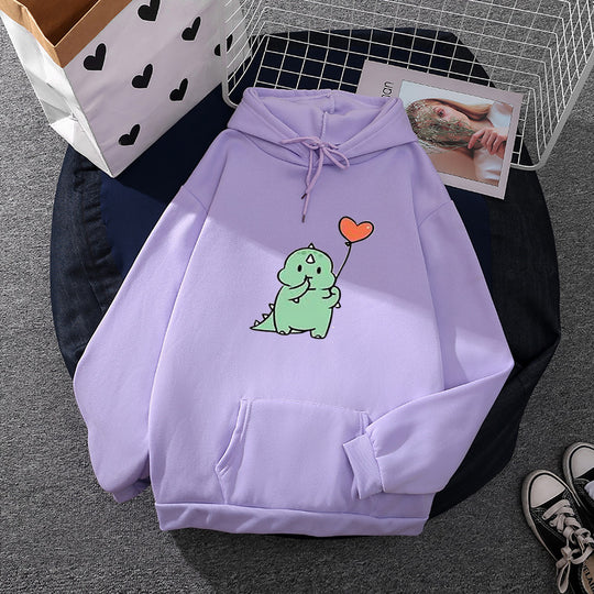 Damen nan Kapuzenpullover im Relaxed-Fit mit botanischer Frucht-Illustration und Kängurutasche Shop Nory
