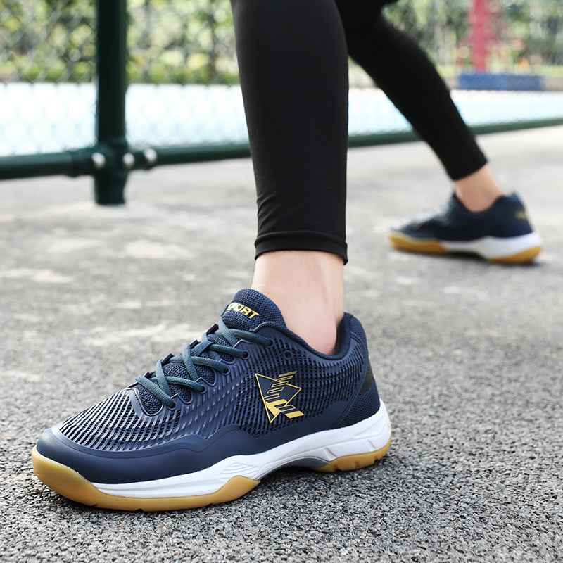 Damen Sportliche Badmintonschuhe mit rutschfester Sohle und atmungsaktiven Mesh-Einsätzen