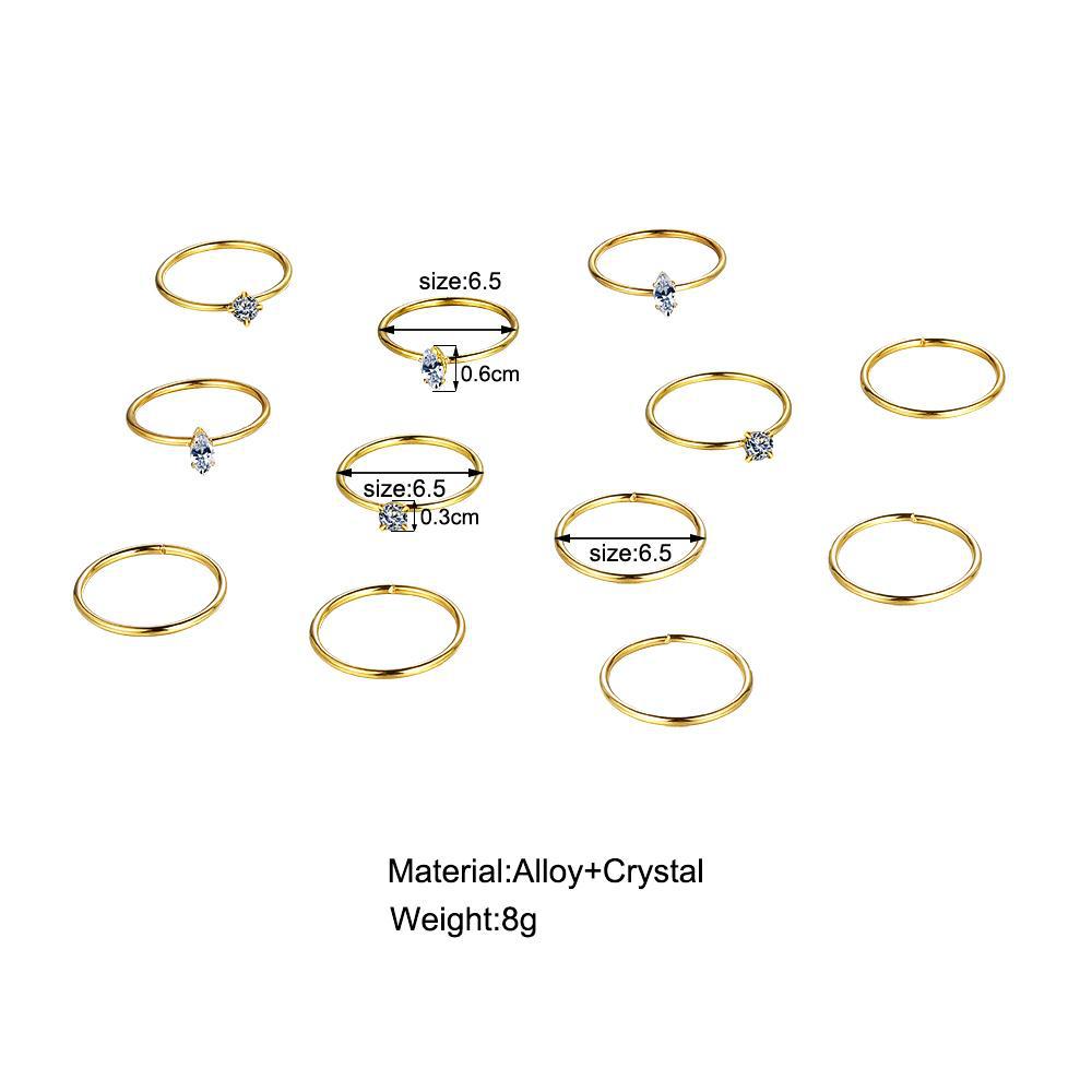 Damen Ring-Set mit funkelnden Zirkonia und minimalistischem Design Shop Nory