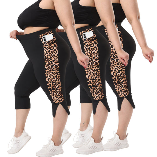Damen Sculpting-Capri-Leggings mit hohem Taillenbund, Bauchkontrolle und seitlichen Einschubtaschen Shopy Nory