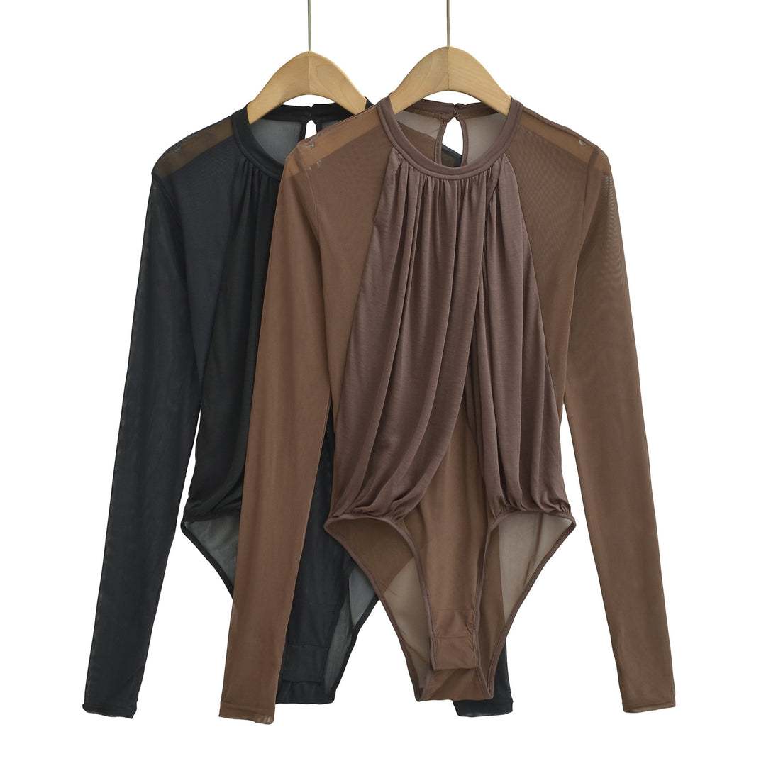 Damen Drapiertes Mesh-Body mit geraffter Vorderpartie Shop Nory