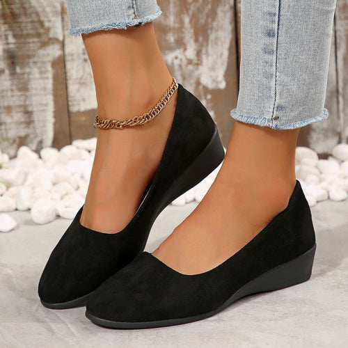 Damen Bequeme Slipper mit weichem PU-leder-Obermaterial und rutschfester Sohle