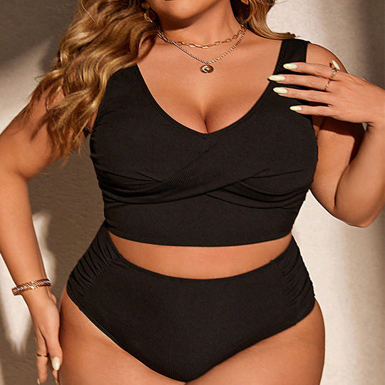Damen Bikini-Set mit modischem Rippendesign und elegantem Schnitt