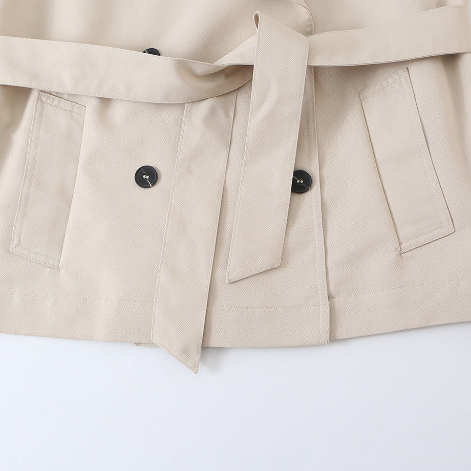Damen Ärmellose Doppelreihige Trench‑Weste mit Reverskragen und Taillengürtel Shop Nory