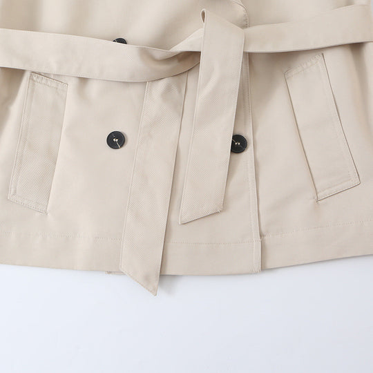 Damen Ärmellose Doppelreihige Trench‑Weste mit Reverskragen und Taillengürtel Shop Nory