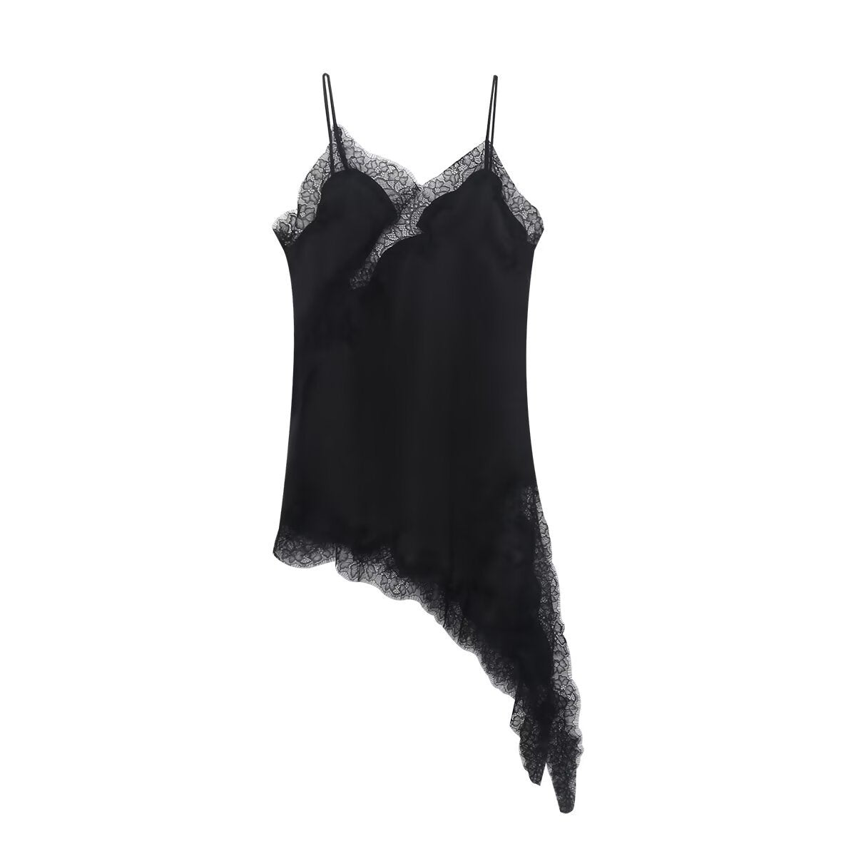 Damen asymmetrisches Spaghetti-Top