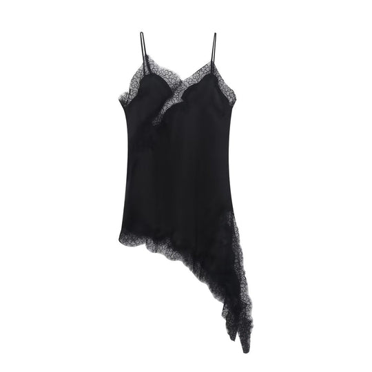 Damen asymmetrisches Spaghetti-Top