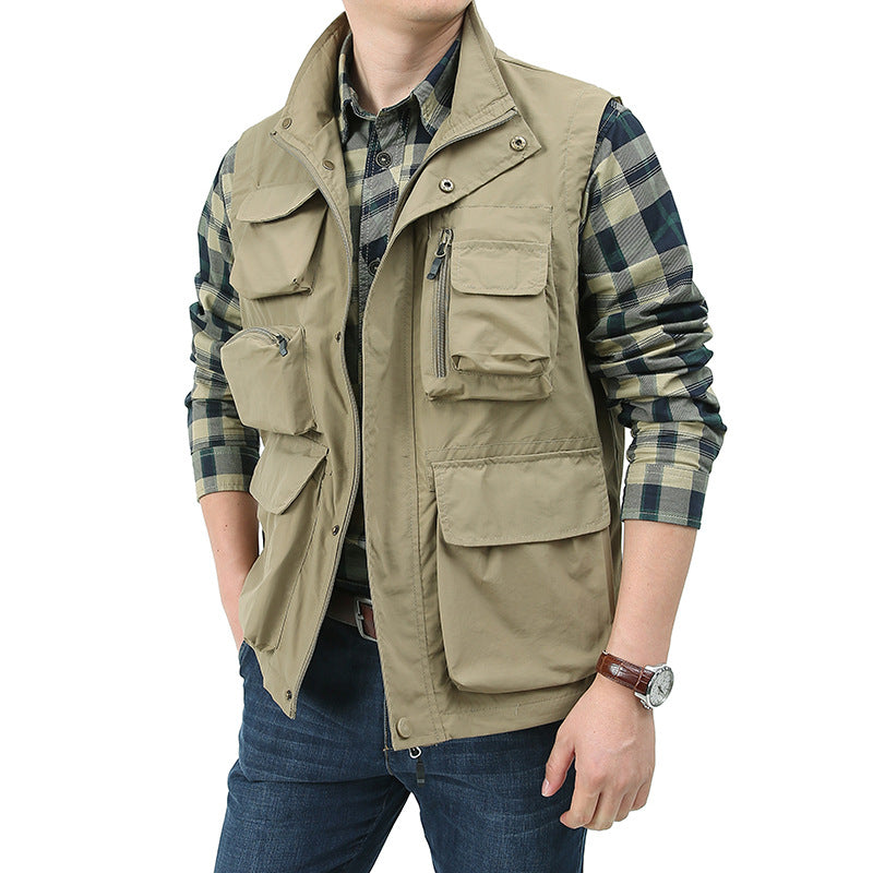 Herren Angler- und Fotoweste mit vielseitigen Taschen und praktischem Verschluss Shop Nory