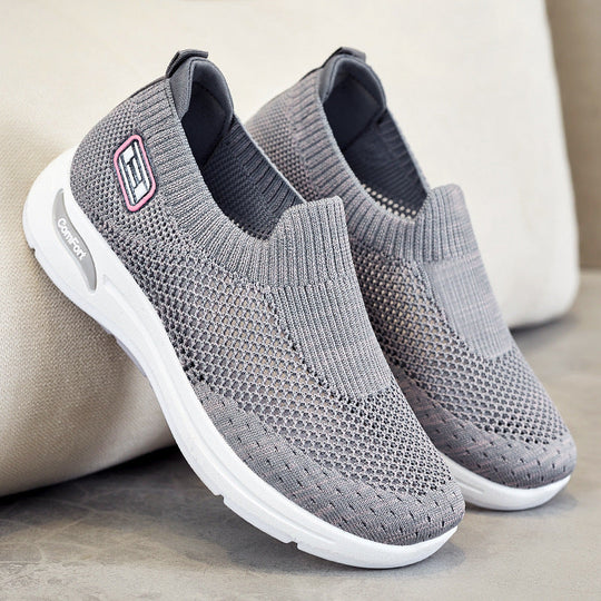 Damen Atmungsaktive Slip-On Sneakers mit weichem Stretch-Obermaterial