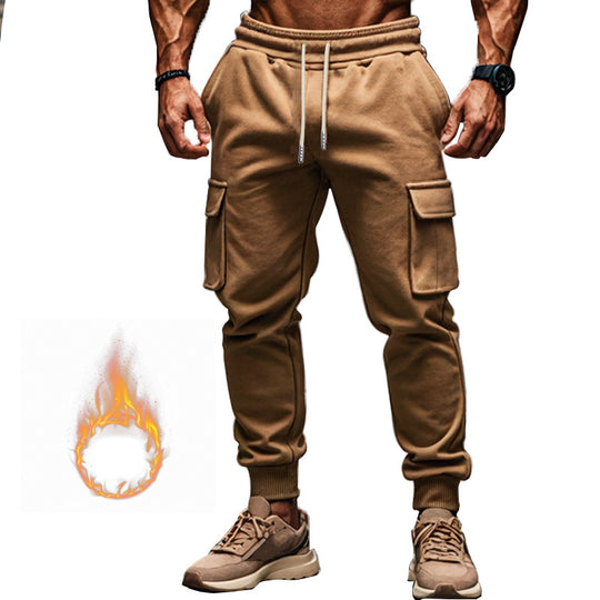 Herren nan Thermo-Cargojogginghose mit Fleecefutter elastischem Bund und großen Cargotaschen Shop Nory