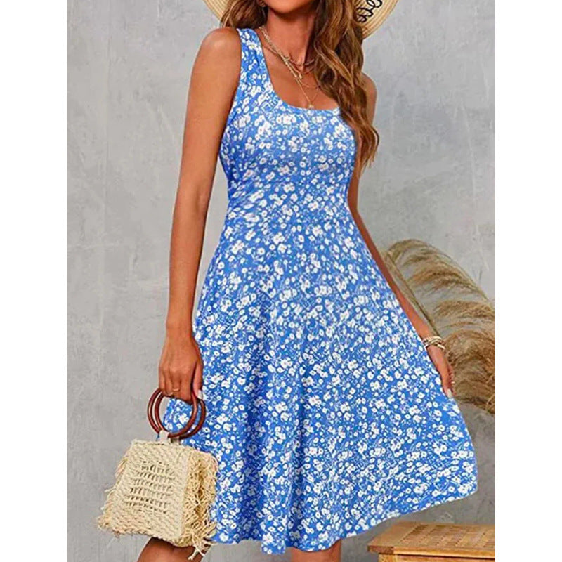 Damen Blumenmuster Sommerkleid