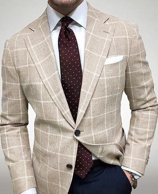 Herren eleganter Leinenblazer mit schmalem Schnitt