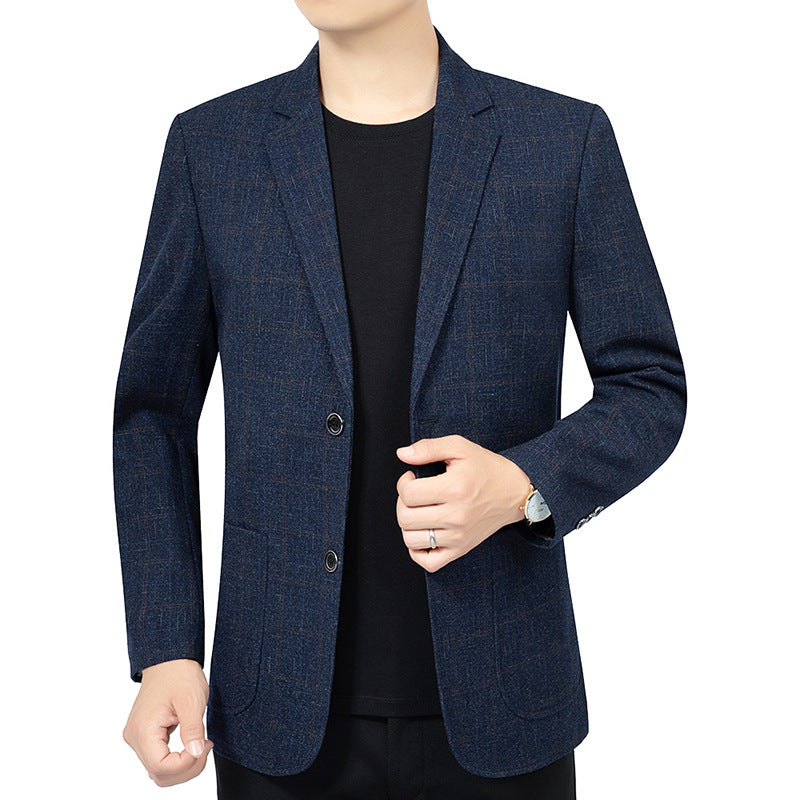 Herren Kariertes Slim-Fit Sakko aus Wollmischung Shop Nory