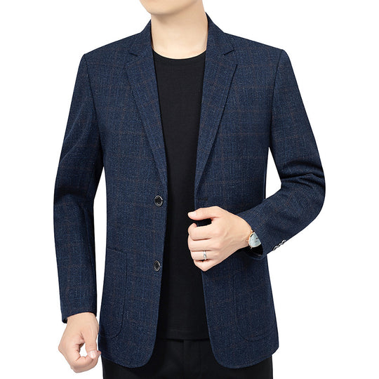 Herren Kariertes Slim-Fit Sakko aus Wollmischung Shop Nory