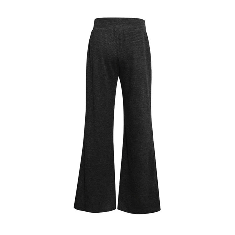 Damen Weite Flared Strickhose mit hohem Bund und ausgestelltem Bein Shop Nory