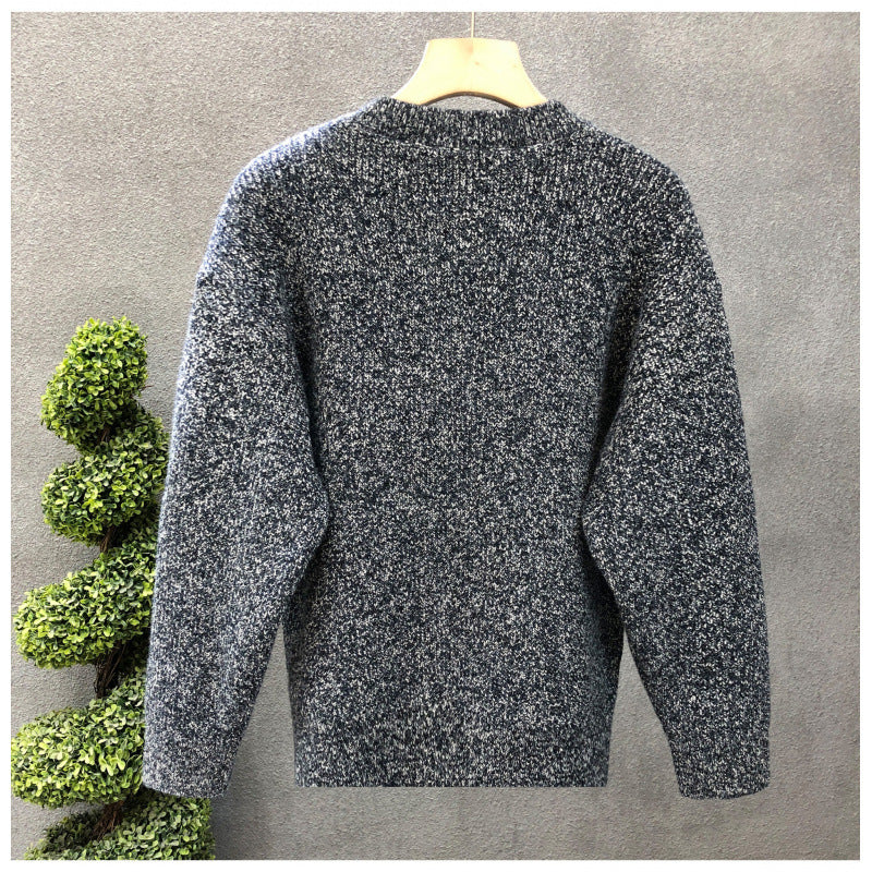 Herren Komfortabler Rippstrick-Halbknopfpullover mit Rundhalsausschnitt und legerer Passform Shop Nory