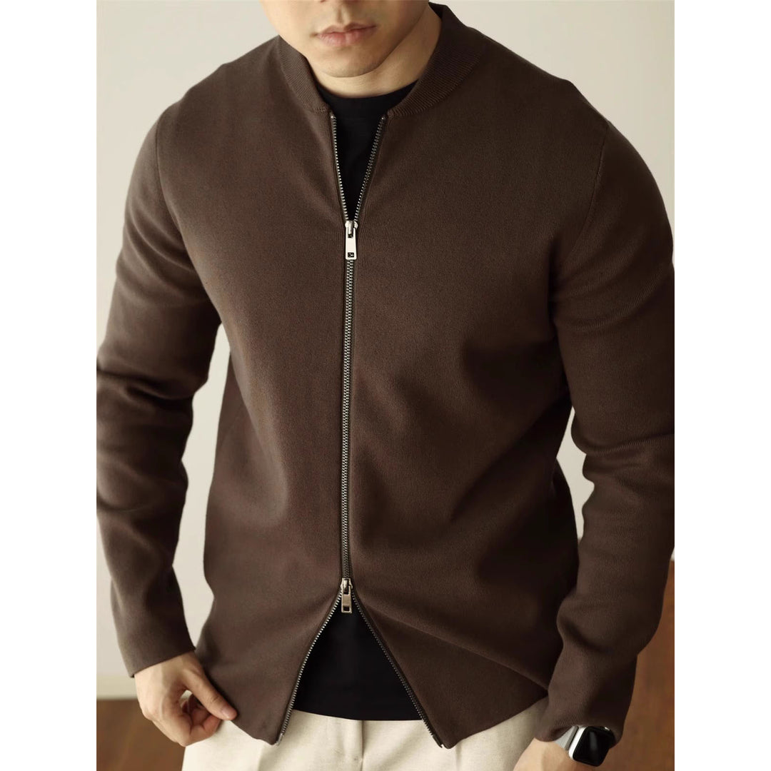 Herren Elegante Strickjacke mit durchgehendem Reißverschluss Shop Nory