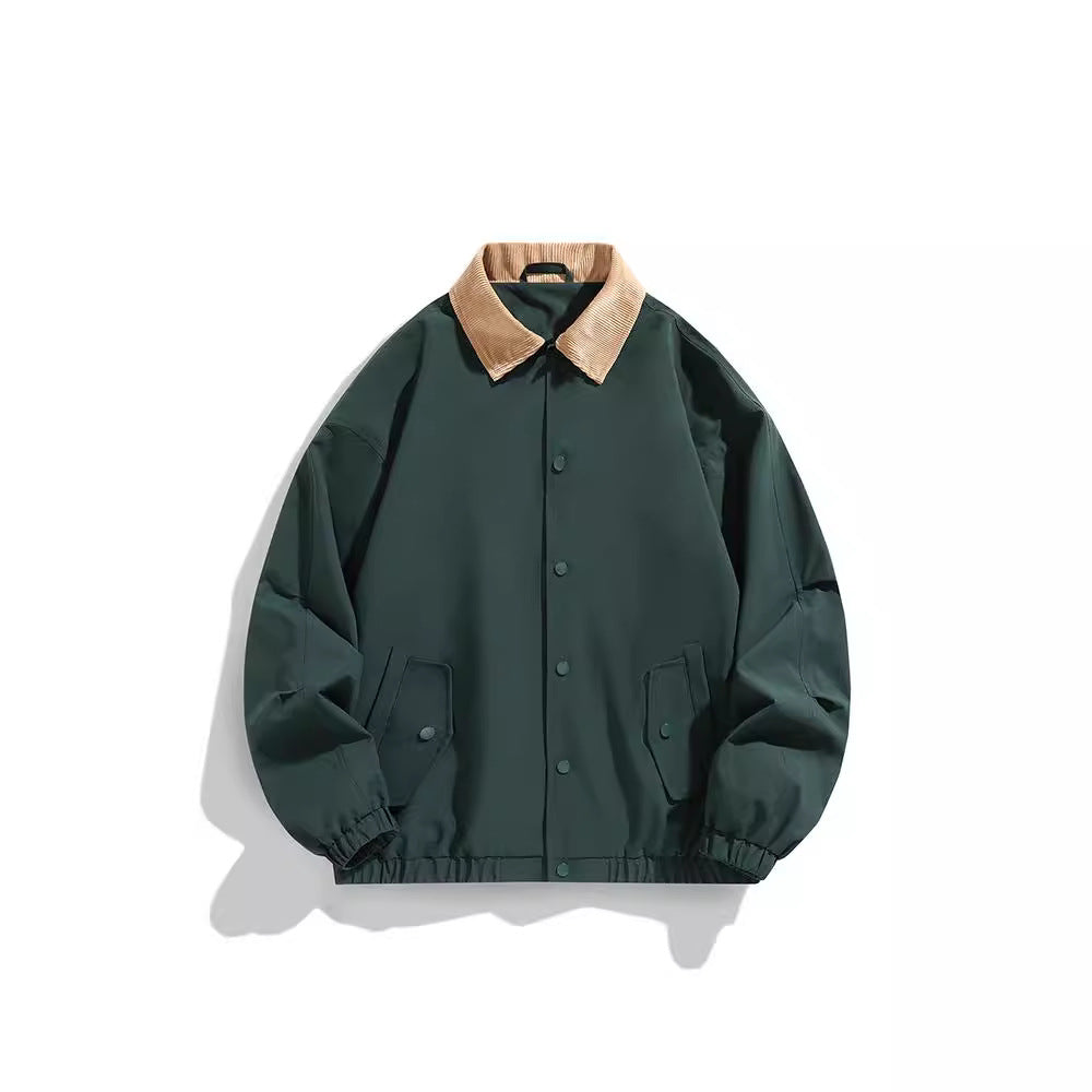 Herren Oversized Blouson mit Cordkragen, Druckknopfverschluss und Pattentaschen Shop Nory