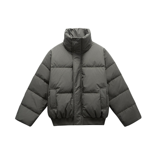 Unisex Boxy wattierte Kurzjacke mit hohem Stehkragen und elastischem Saum Shop Nory