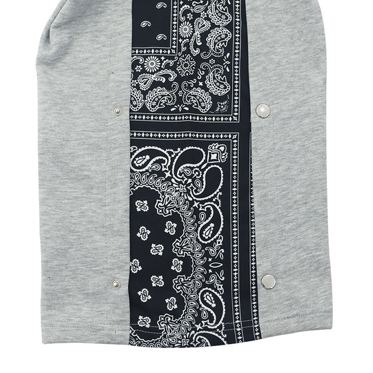 Herren Weite Sweatpants mit seitlicher Druckknopf‑Öffnung & Bandana‑Einsatz Shop Nory