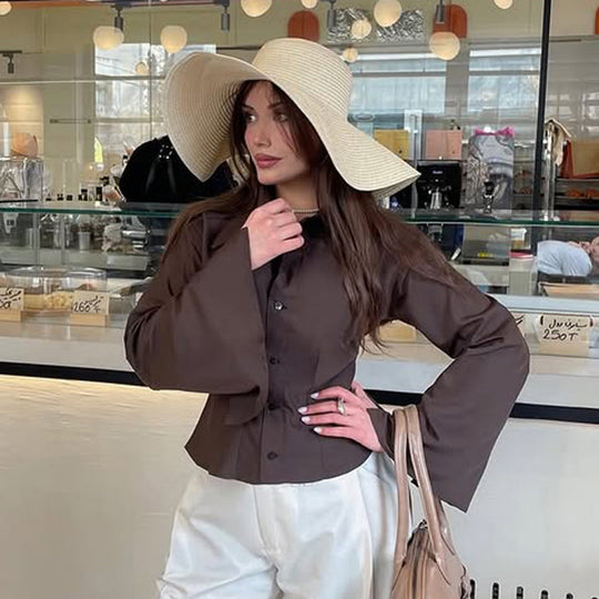 Damen Oversized Sonnenhut mit weitem Rand und flexibler Krempe Shop Nory