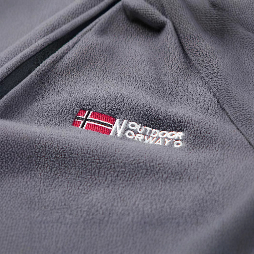 Herren Fleece-Halbzip-Pullover mit hohem Stehkragen und Raglanärmeln Shop Nory