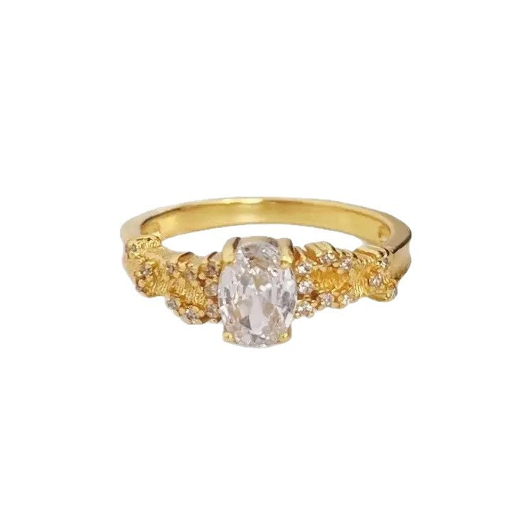 Damen eleganter Ring mit funkelnden Zirkonia-Steinen Shop Nory