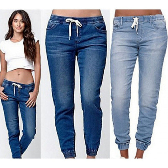 Damen Joggingjeans mit elastischem Bund und praktischen Taschen